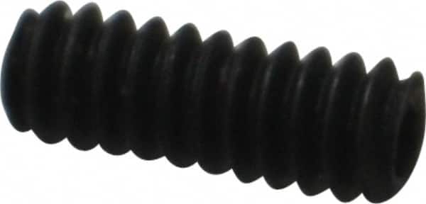 Value Collection - #6-32 UNC, 3/8" OAL, Cup Point Set Screw - Grade 8 Alloy Steel, 1/16" Key - Exact Tooling