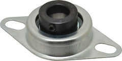 Value Collection - 3/4" ID, 1.2205" OAL x 4-1/2" OAH 2-Bolt Flange - 1,650 Lb Static Cap, 2,830 Lb Dyn Cap, 3-3/8" Btw Mnt Hole Ctrs, Stamped Steel Rubber Mount - Exact Tooling
