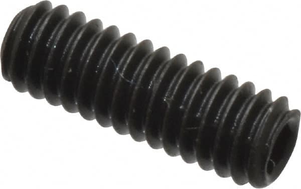 Value Collection - #8-32 UNC, 1/2" OAL, Cup Point Set Screw - Grade 8 Alloy Steel, 5/64" Key - Exact Tooling