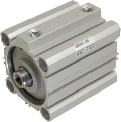 SMC PNEUMATICS - 1-15/16" Stroke x 2-1/2" Bore Double Acting Air Cylinder - 1/4 Port, 1/2-20 Rod Thread, 145 Max psi, 15 to 160°F - Exact Tooling