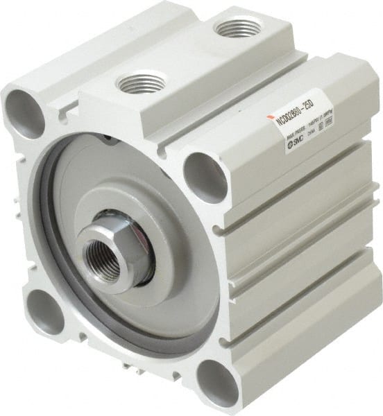 SMC PNEUMATICS - 1" Stroke x 3-1/4" Bore Double Acting Air Cylinder - 3/8 Port, 5/8-18 Rod Thread, 145 Max psi, 15 to 160°F - Exact Tooling