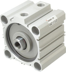 SMC PNEUMATICS - 1" Stroke x 3-1/4" Bore Double Acting Air Cylinder - 3/8 Port, 5/8-18 Rod Thread, 145 Max psi, 15 to 160°F - Exact Tooling