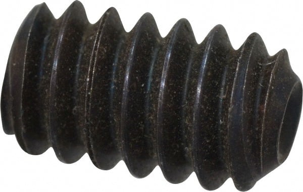 Value Collection - #10-24 UNC, 5/16" OAL, Cup Point Set Screw - Grade 8 Alloy Steel, 3/32" Key - Exact Tooling