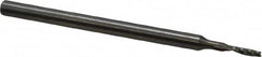Onsrud - 1/16" Cutting Diam x 1/4" Length of Cut, 1 Flute, Upcut Spiral Router Bit - Uncoated, Right Hand Cut, Solid Carbide, 2" OAL x 1/8" Shank Diam, Single Edge, 21° Helix Angle - Exact Tooling