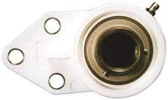 Value Collection - 1-7/16" ID, 1-3/4" OAL x 5-21/32" OAH 3 Bolt Flange Mounted Bearing - 3,462 Lb Static Cap, 5,777 Lb Dyn Cap, 2" Btw Mnt Hole Ctrs, Stainless Steel - Exact Tooling