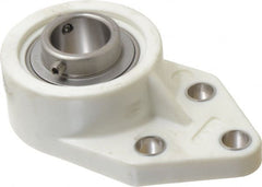 Value Collection - 1" ID, 1-3/8" OAL x 4-9/16" OAH 3 Bolt Flange Mounted Bearing - 1,764 Lb Static Cap, 3,147 Lb Dyn Cap, 1-5/8" Btw Mnt Hole Ctrs, Stainless Steel - Exact Tooling