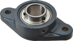 Value Collection - 1-3/16" ID, 3-5/32" OAW x 5-13/16" OAL x 3-5/32" OAH 2-Bolt High Temperature Flange Bearing - 2,500 Lb Static Cap, 4,300 Lb Dyn Cap, 4.594" Btw Mnt Hole Ctrs, 45/64" Base-to-Ctr Ht, Cast Iron - Exact Tooling