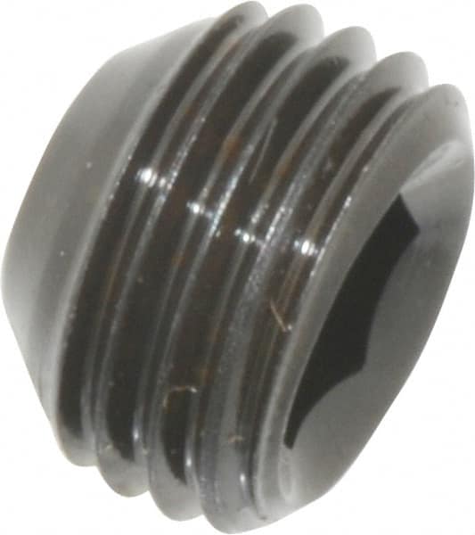 Value Collection - 3/8-24 UNF, 1/4" OAL, Cup Point Set Screw - Grade 8 Alloy Steel, 3/16" Key - Exact Tooling