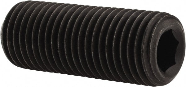 Value Collection - 3/8-24 UNF, 1" OAL, Cup Point Set Screw - Grade 8 Alloy Steel, 3/16" Key - Exact Tooling