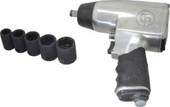 Chicago Pneumatic - 1/2" Drive, 8,400 RPM, 200 Ft/Lb Torque Impact Wrench Set - Pistol Grip Handle, 1,020 IPM, 12 CFM, 90 psi, 1/4" NPTF Inlet - Exact Tooling