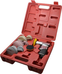 Chicago Pneumatic - 15,000 OPM, 21 CFM Air Consumption, Right Angle Air Orbital Sander - Round Pad, 1/4" Inlet - Exact Tooling