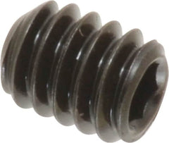 Value Collection - 1/4-20 UNC, 5/16" OAL, Cup Point Set Screw - Grade 8 Alloy Steel, 1/8" Key - Exact Tooling