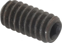 Value Collection - 1/4-20 UNC, 1/2" OAL, Cup Point Set Screw - Grade 8 Alloy Steel, 1/8" Key - Exact Tooling