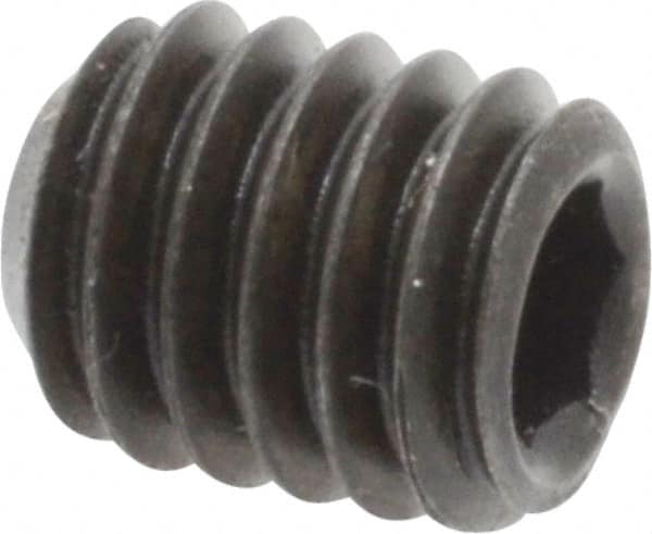 Value Collection - 5/16-18 UNC, 3/8" OAL, Cup Point Set Screw - Grade 8 Alloy Steel, 5/32" Key - Exact Tooling