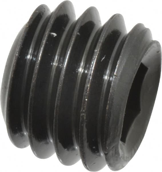 Value Collection - 3/8-16 UNC, 5/16" OAL, Cup Point Set Screw - Grade 8 Alloy Steel, 3/16" Key - Exact Tooling