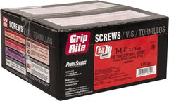 Value Collection - #6, 1-1/4" OAL, Phillips Drive Bugle Head, Steel Drywall Screws - Black Phosphate Finish, Grade 1018 - Exact Tooling