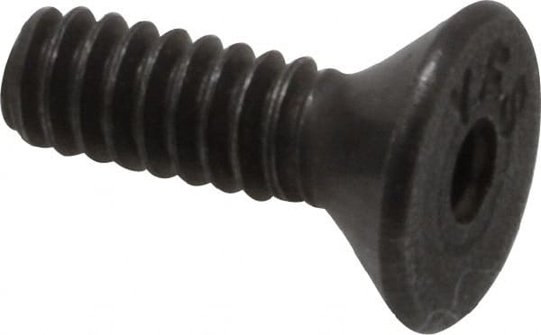 Value Collection - #4-40 UNC Hex Socket Drive, 82° Flat Screw - Alloy Steel, Black Oxide Finish, Fully Threaded, 3/8" OAL - Exact Tooling