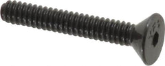 Value Collection - #4-40 UNC Hex Socket Drive, 82° Flat Screw - Alloy Steel, Black Oxide Finish, Fully Threaded, 3/4" OAL - Exact Tooling