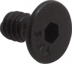 Value Collection - #5-40 UNC Hex Socket Drive, 82° Flat Screw - Alloy Steel, Black Oxide Finish, Fully Threaded, 1/4" OAL - Exact Tooling