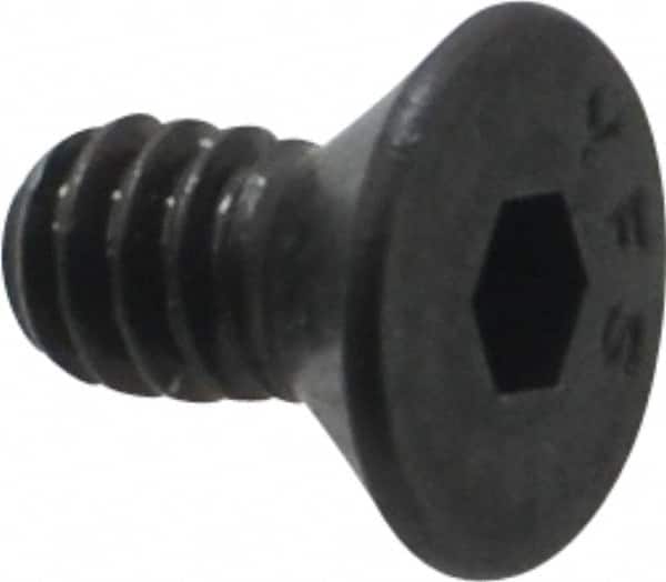Value Collection - #10-24 UNC Hex Socket Drive, 82° Flat Screw - Alloy Steel, Black Oxide Finish, Fully Threaded, 3/8" OAL - Exact Tooling