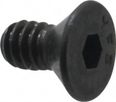 Value Collection - #10-24 UNC Hex Socket Drive, 82° Flat Screw - Alloy Steel, Black Oxide Finish, Fully Threaded, 3/8" OAL - Exact Tooling