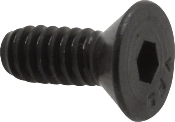 Value Collection - #10-24 UNC Hex Socket Drive, 82° Flat Screw - Alloy Steel, Black Oxide Finish, Fully Threaded, 1/2" OAL - Exact Tooling