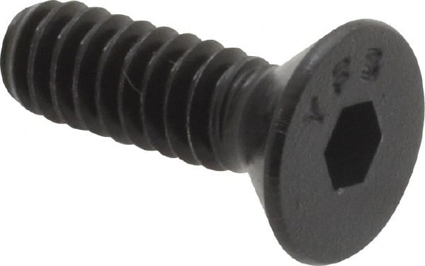 Value Collection - #10-24 UNC Hex Socket Drive, 82° Flat Screw - Alloy Steel, Black Oxide Finish, Fully Threaded, 5/8" OAL - Exact Tooling