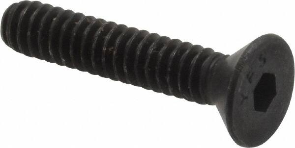 Value Collection - #10-24 UNC Hex Socket Drive, 82° Flat Screw - Alloy Steel, Black Oxide Finish, Fully Threaded, 1" OAL - Exact Tooling