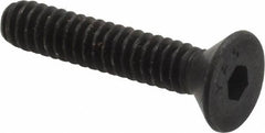 Value Collection - #10-24 UNC Hex Socket Drive, 82° Flat Screw - Alloy Steel, Black Oxide Finish, Fully Threaded, 1" OAL - Exact Tooling