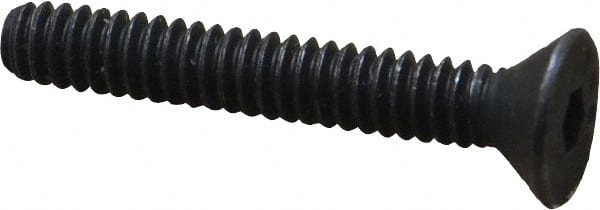 Value Collection - #10-24 UNC Hex Socket Drive, 82° Flat Screw - Alloy Steel, Black Oxide Finish, Fully Threaded, 1-1/4" OAL - Exact Tooling