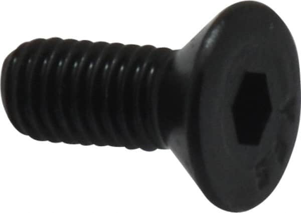 Value Collection - #10-32 UNF Hex Socket Drive, 82° Flat Screw - Alloy Steel, Black Oxide Finish, Fully Threaded, 1/2" OAL - Exact Tooling
