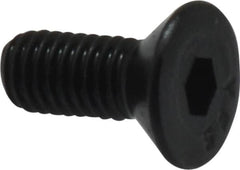 Value Collection - #10-32 UNF Hex Socket Drive, 82° Flat Screw - Alloy Steel, Black Oxide Finish, Fully Threaded, 1/2" OAL - Exact Tooling