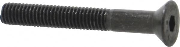 Value Collection - #10-32 UNF Hex Socket Drive, 82° Flat Screw - Alloy Steel, Black Oxide Finish, Partially Threaded, 1-1/2" OAL - Exact Tooling