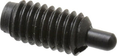 Gibraltar - 5/16-18, 5/8" Thread Length, 3/16" Plunger Projection, Steel Threaded Spring Plunger - 0.135" Max Plunger Diam, 0.5 Lb Init End Force, 10 Lb Final End Force - Exact Tooling