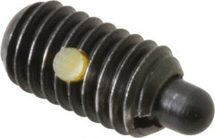 Gibraltar - 3/8-16, 11/16" Thread Length, 3/16" Plunger Projection, Steel Threaded Spring Plunger - 0.186" Max Plunger Diam, 1 Lb Init End Force, 12 Lb Final End Force - Exact Tooling