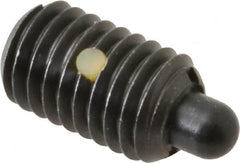 Gibraltar - 1/2-13, 13/16" Thread Length, 1/4" Plunger Projection, Steel Threaded Spring Plunger - 1/4" Max Plunger Diam, 2.5 Lb Init End Force, 15 Lb Final End Force - Exact Tooling
