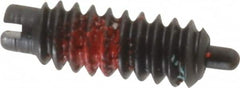 Gibraltar - 6-32, 3/8" Thread Length, 1/16" Plunger Projection, Steel Threaded Spring Plunger - 0.046" Max Plunger Diam, 0.5 Lb Init End Force, 3.5 Lb Final End Force - Exact Tooling