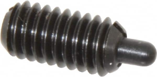 Gibraltar - 5/16-18, 5/8" Thread Length, 3/16" Plunger Projection, Steel Threaded Spring Plunger - Exact Tooling
