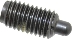 Gibraltar - 5/8-11, 1-1/8" Thread Length, 5/16" Plunger Projection, Steel Threaded Spring Plunger - 0.31" Max Plunger Diam, 3.5 Lb Init End Force, 26 Lb Final End Force - Exact Tooling