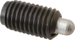 Gibraltar - 5/8-11, 1-1/8" Thread Length, 5/16" Plunger Projection, Steel Threaded Spring Plunger - 0.31" Max Plunger Diam, 2 Lb Init End Force, 10.5 Lb Final End Force - Exact Tooling