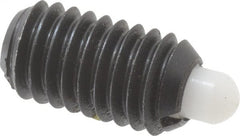 Gibraltar - 3/8-16, 11/16" Thread Length, 3/16" Plunger Projection, Steel Threaded Spring Plunger - 0.186" Max Plunger Diam, 1 Lb Init End Force, 12 Lb Final End Force - Exact Tooling