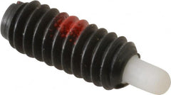 Gibraltar - 1/4-20, 5/8" Thread Length, 3/16" Plunger Projection, Steel Threaded Spring Plunger - 0.119" Max Plunger Diam, 0.3 Lb Init End Force, 3.5 Lb Final End Force - Exact Tooling