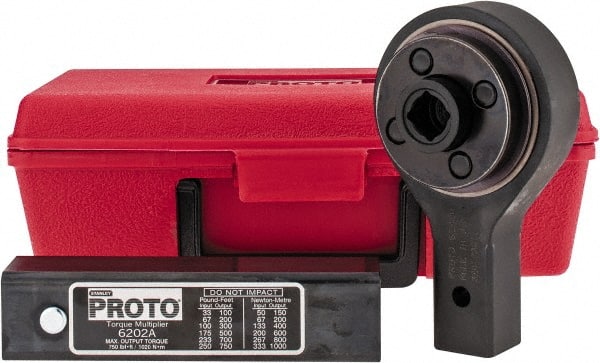 Proto - 3/4" Output Drive, 750 Ft/Lb Max Output, Single Stage Torque Wrench Multiplier - 3.3:1 Gear Ratio, 3.33:1 Effective Multiplier Ratio, 3.1" Head Thickness - Exact Tooling