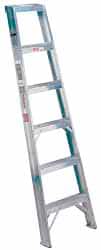Made in USA - 12 Ft. High, Type IA Rating, Aluminum Shelf Ladder - Exact Tooling