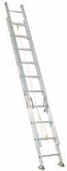 Made in USA - 16' High, Type IA Rating, Aluminum Extension Ladder - Exact Tooling