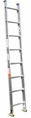 Made in USA - 12' High, Type IA Rating, Aluminum Extension Ladder - Exact Tooling
