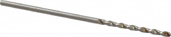 Accupro - 1.25mm 130° Cobalt Jobber Drill - Bright Finish, Right Hand Cut, Parabolic Flute, Straight Shank, 1-1/2" OAL, Split Point - Exact Tooling