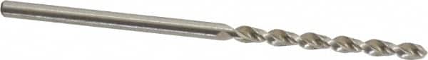 Accupro - #46 130° Cobalt Jobber Drill - Bright Finish, Right Hand Cut, Parabolic Flute, Straight Shank, 1-15/16" OAL, Split Point - Exact Tooling