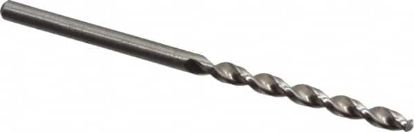 Accupro - #32 130° Cobalt Jobber Drill - Bright Finish, Right Hand Cut, Parabolic Flute, Straight Shank, 2-13/32" OAL, Split Point - Exact Tooling