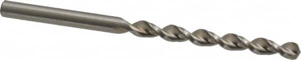 Accupro - #15 130° Cobalt Jobber Drill - Bright Finish, Right Hand Cut, Parabolic Flute, Straight Shank, 3-5/32" OAL, Split Point - Exact Tooling
